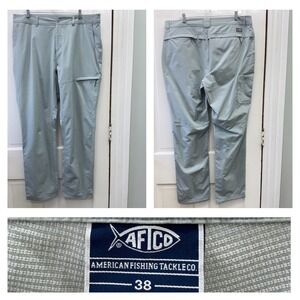 Aftco American Fishing Tackle Company mesh breathable light grey pants men's 38